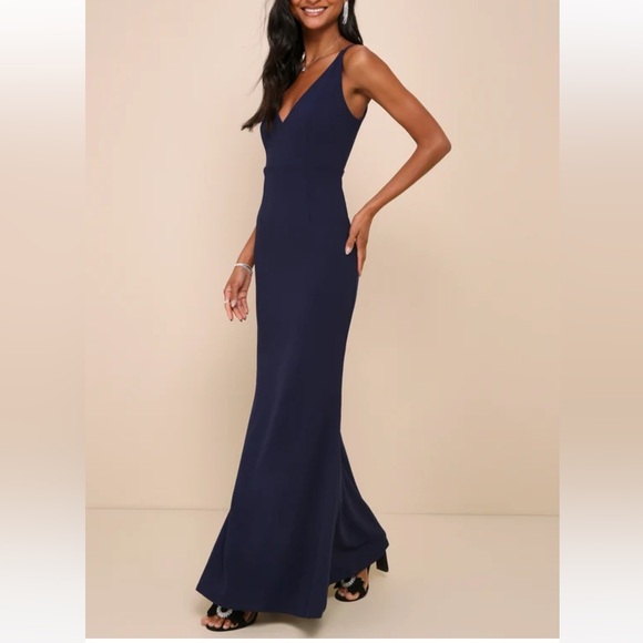 Lulu's Deep Blue Maxi Dress - Picture 3 of 9